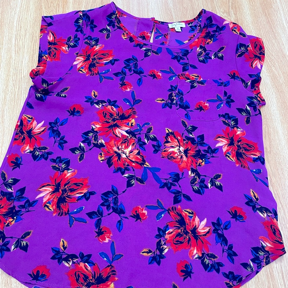 Purple Floral Top 💐
